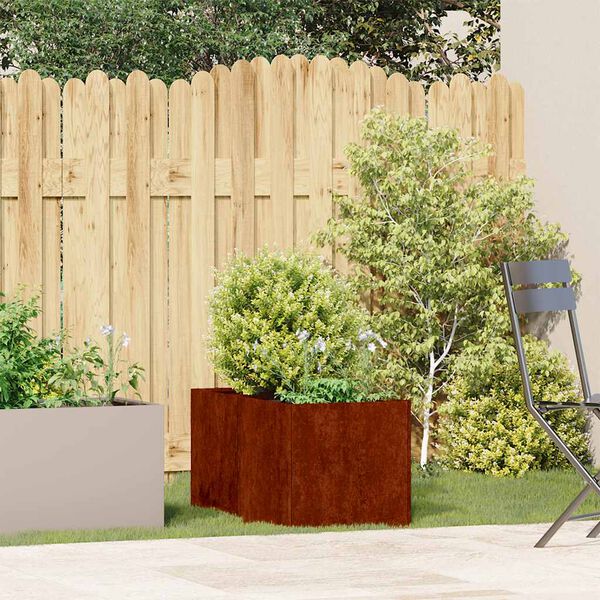 vidaXL Sadilica boja hrđe 40x80x40 cm od pohabanog čelika