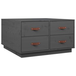 vidaXL Stolić za kavu sivi 80 x 80 x 45 cm od masivne borovine