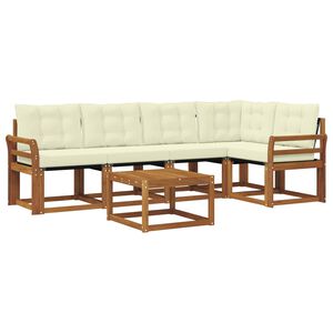 vidaXL Set vanjskih sofa s jastukom 6 pcs Prirodna i krem
