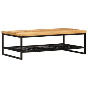 vidaXL Kava Stol Smeđa i crna 110 x 55 x 35 cm Čvrsto drvo manga