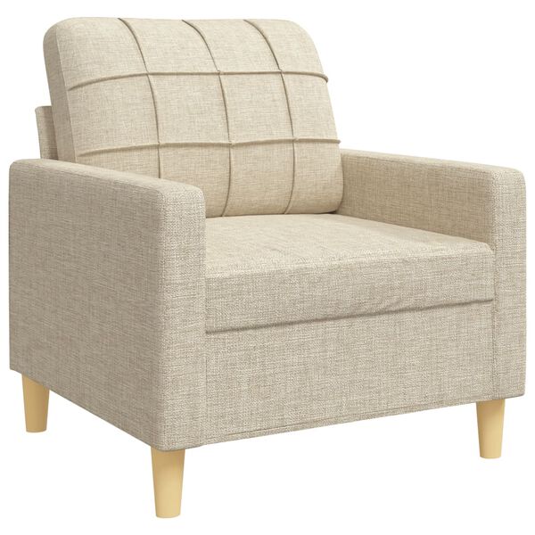 vidaXL 3-dijelni set sofa krem od mikrovlakana
