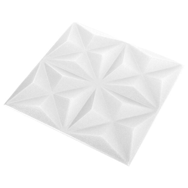 vidaXL Zidne panele 24 pcs Origami bijela 50 x 50 cm XPS pjena