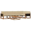 vidaXL Set vanjskih sofa s jastukom 6 pcs Prirodna i bež