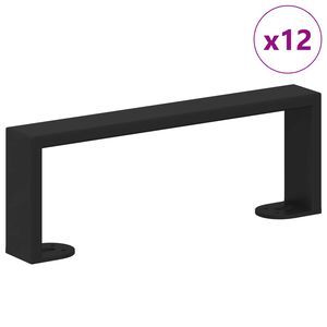 vidaXL Noge namje&scaron;taja 12 pcs Crna 281 x 40,5 x 100 mm Željezo