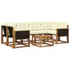 vidaXL Set vanjskih sofa 7 kom. Prirodna i krem