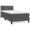 vidaXL Box spring krevet s madracem tamnosivi 90x200 cm bar&scaron;unasti