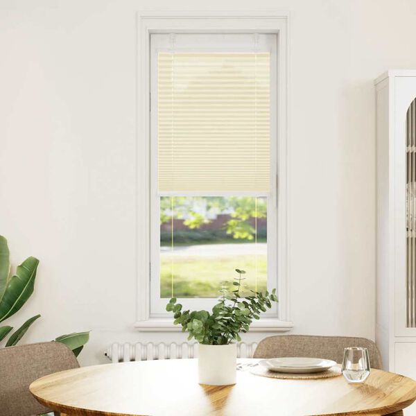 vidaXL Plisirana roleta krem 45x100 cm &scaron;irina tkanine 44,4 cm