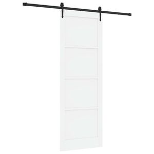 vidaXL Klizna vrata ORKDAL 83 x 232 cm Masivna borovina Bijela