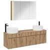vidaXL Set ormarića za kupaonicu 4 pcs Hrast artisan Konstruirano drvo