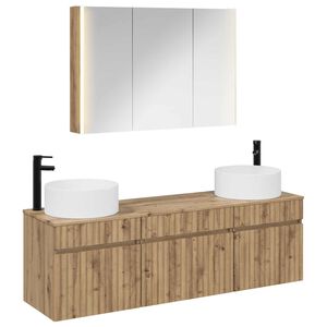 vidaXL Set ormarića za kupaonicu 4 pcs Hrast artisan Konstruirano drvo
