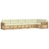 vidaXL Set vanjskih sofa 6 kom. Bijela i krem Poliester