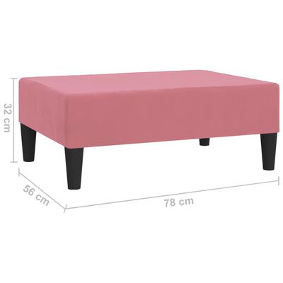 vidaXL Oslonac za noge ružičasti 78 x 56 x 32 cm baršunasti