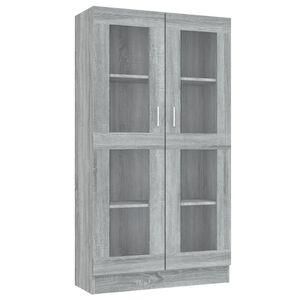 vidaXL Vitrina siva boja hrasta sonome 82,5 x 30,5 x 150 cm drvena
