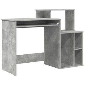vidaXL Stol Betonski sivi 120,5 x 44 x 88,5 cm Konstruirano drvo
