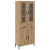 vidaXL Highboard Umjetnički hrast 69,5 x 34 x 180 cm Konstruirano drvo