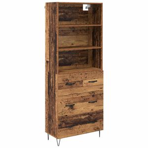 vidaXL Highboard 2 kom. Staro drvo 69,5 x 34 x 180 cm