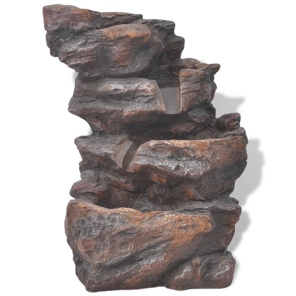 vidaXL Unutrašnja fontana od poli-smole s LED svjetlima