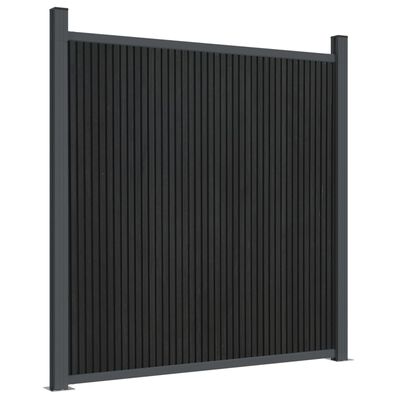 vidaXL Panel za ogradu sivi 872 x 186 cm WPC