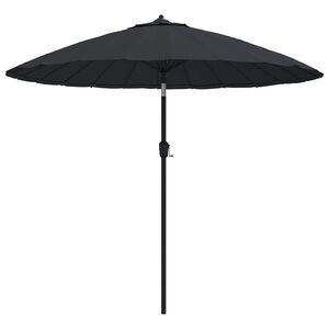 vidaXL Vanjski suncobran s aluminijskim stupom 250 cm crni