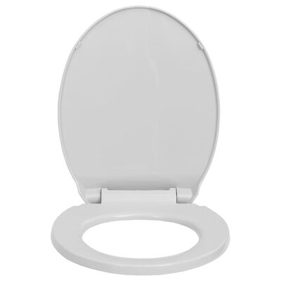vidaXL Toaletna daska s mekim zatvaranjem svjetlosiva ovalna