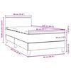 vidaXL Box Spring krevet s madracem i LED tamnosivi 90x220 cm bar&scaron;unasti