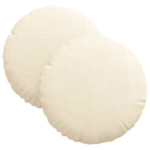 vidaXL Jastučići za sjedenje 2 kom. Kordura tekstil Krema &Oslash;30 x 13 cm