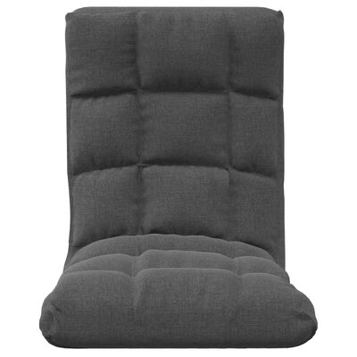 vidaXL Sklopiva podna stolica od tkanine tamnosiva