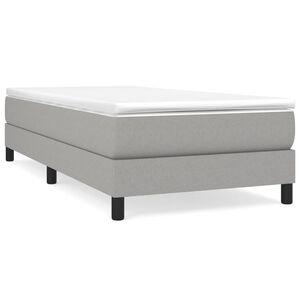 vidaXL Okvir za krevet s oprugom svjetlosivi 100x200 cm od tkanine