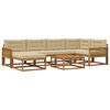 vidaXL Set vanjskih sofa s jastukom 7 pcs Prirodna i bež