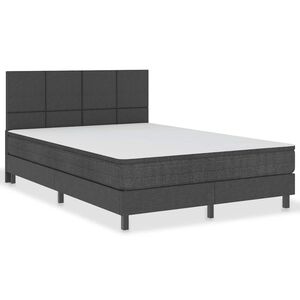 vidaXL Krevet od tkanine s oprugama tamnosivi 180 x 200 cm