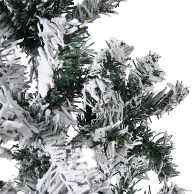 vidaXL Tanka umjetna polovica božićnog drvca sa snijegom 240 cm