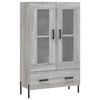 vidaXL Visoka komoda siva boja hrasta 69,5x31x115 cm konstruirano drvo