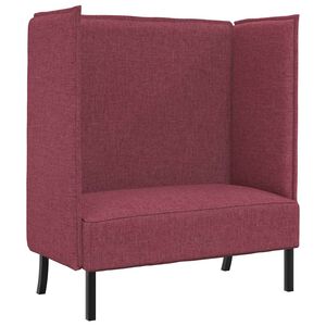vidaXL Sofa s visokim naslonom 101cm boja crnog vina tkanina