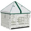 vidaXL 4-panelni ogradni igrali&scaron;te za pse s krovom 122 x 106,5 x 82 cm