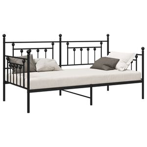 vidaXL Krevet na kat Crna 107 x 203 cm Čelik