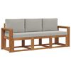 vidaXL Set vanjskih sofa 3 kom. Prirodna i svijetlo siva