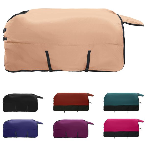 vidaXL Pokrivač za konje Boja cappuccina 145 cm Poliester