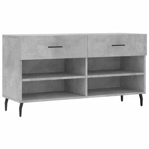 vidaXL Klupa za cipele siva boja betona 102x35x55 cm konstruirano drvo