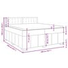 vidaXL Krevet s oprugama i madracem crni 200x200 cm od tkanine