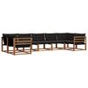 vidaXL Set vanjskih sofa 7 kom. Prirodna i crna