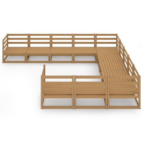 vidaXL 11-dijelna vrtna garnitura od masivne borovine