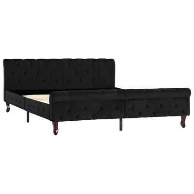 vidaXL Okvir za krevet crni baršunasti 160 x 200 cm