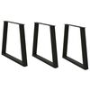 vidaXL Noge za blagovaonski stol V-oblik 3 kom Crne 80 x (72-73,3) cm Čelik