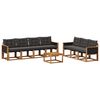 vidaXL Set vanjskih sofa 8 kom. Prirodna i crna