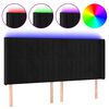 vidaXL LED uzglavlje crno 183 x 16 x 118/128 cm bar&scaron;unasto