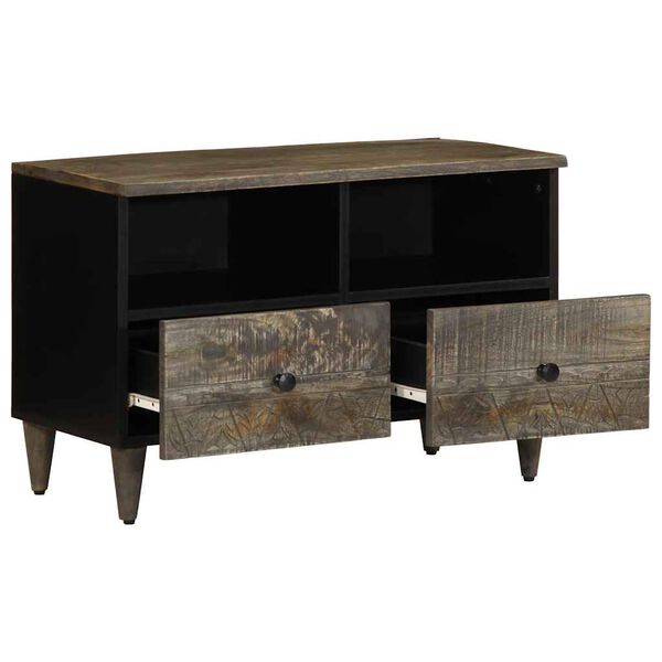 vidaXL TV ormarić svijetlo sivi 70x33,5x46 cm Puno drvo Mango