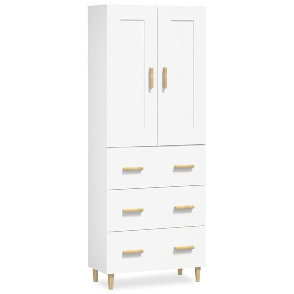 vidaXL Visoka komoda bijela od konstruiranog drva