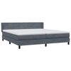 vidaXL Box spring krevet s madracem tamnosivi 200x220 cm bar&scaron;unasti