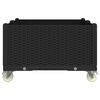 vidaXL Vrtna sadilica s kotačima crna 100 x 80 x 54 cm PP