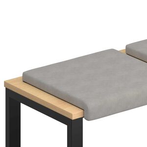 vidaXL Jastučić za klupu 2 kom. Mikrovlakna Svjetlosiva Dubina 35 cm